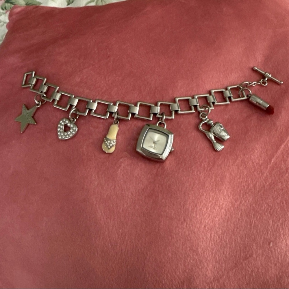 Silver Charm Bracelet Watch Charm